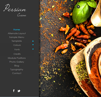 Joomla background slideshow template bootstrap responsove food restaurant