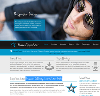 joomla celebrity sportsstar model template