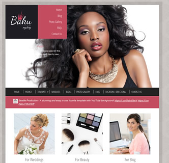 Joomla elegant template beauty makeup