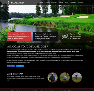 Joomla golf country club template restaurant hotel
