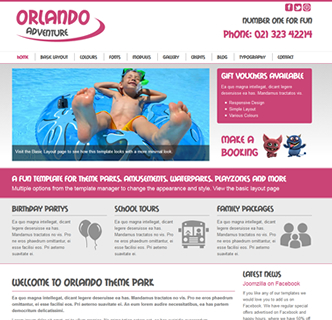joomla fun kidzone circus themepark amusement template airsoft paintball childrens creche template