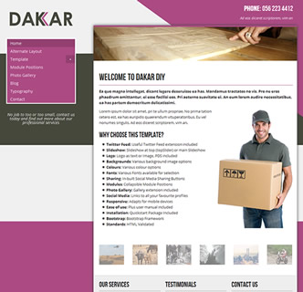 Joomla responsive plumber electrician template