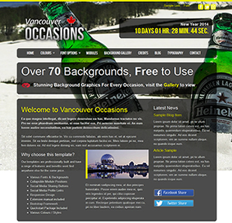 Joomla promotions template, events template, joomla countdown event template theme, exhibition template, concert template