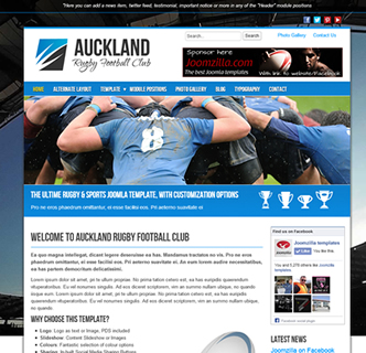 joomla rugby football club sports athletics template