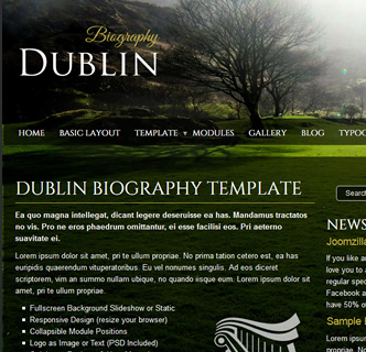 Joomla personal musician artist author actor template