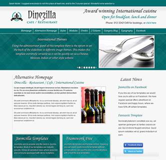 Joomlas best restaurant classic elegant cafe template
